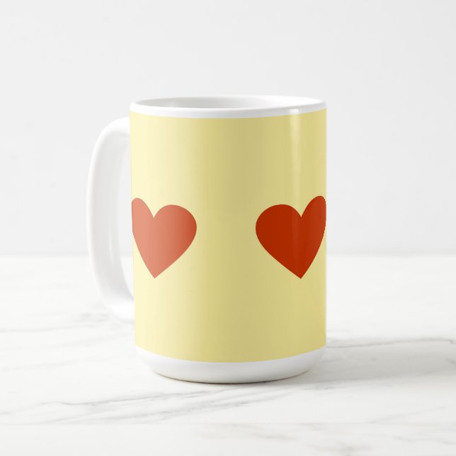 Mug Coeur rouge simple (Devant gauche)