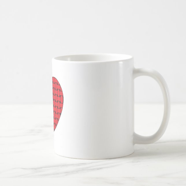 Mug Coeur rouge tressé (Droite)