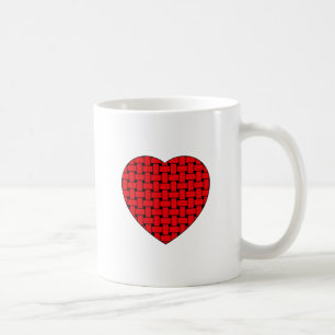 Mug Coeur rouge tressé