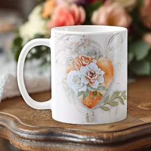 Mug Cœur Sacré Floral Avec Neutres Doux Et Botanique