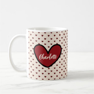 Mug Coeur sucré élégant Cadeaux personnalisés modèle