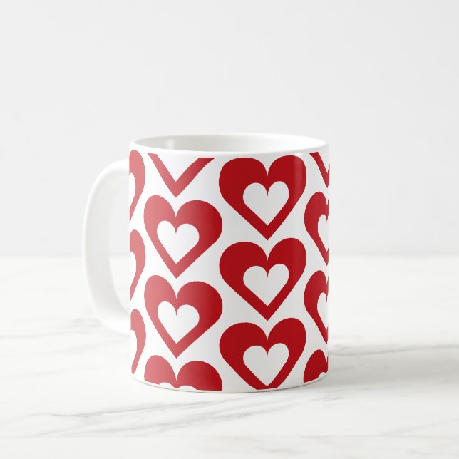 Mug Coeur sur coeur (Devant gauche)