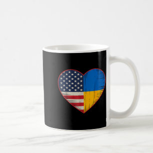 Mug Cœur Usa Ukraine - Double Nationalité