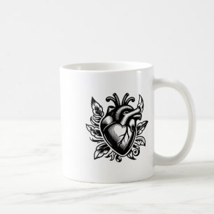 Mug Coeur vintage Ancien de l'école Love Tattoo Style