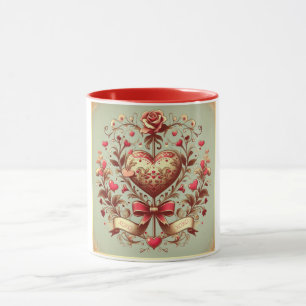 Mug Coeur vintage Valentine's day xoxo