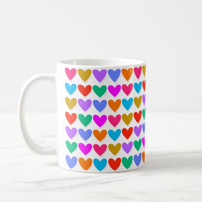 Mug Coeurs arc-en-ciel (Gauche)