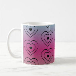 Mug Coeurs arc-en-ciel Coeur Black Pride