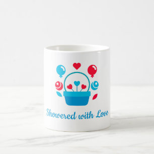 Mug Coeurs, ballons et corbeille cardiaque