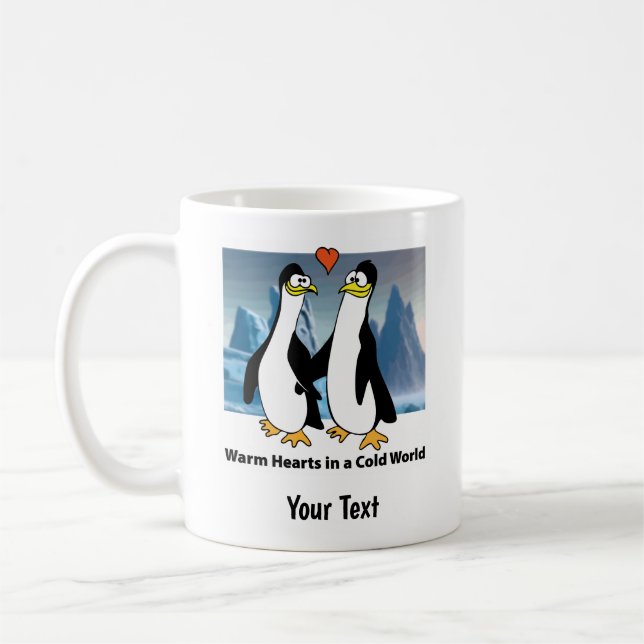 Mug Coeurs chauds dans un monde froid (Gauche)