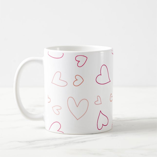 Mug Coeurs colorés (Gauche)