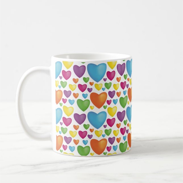 Mug Coeurs colorés (Gauche)