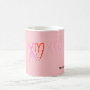 Mug Coeurs colorés "XOXO" Saint Valentin