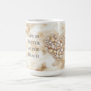 Mug Cœurs Coquilles de Mer Sable
