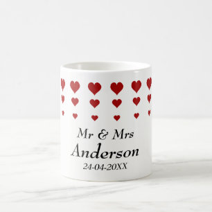 Mug Cœurs d'amour personnalisés