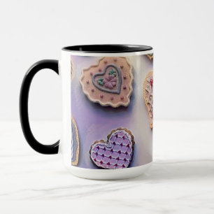 Mug Coeurs d'aquarelle Whimsical mignon et coloré
