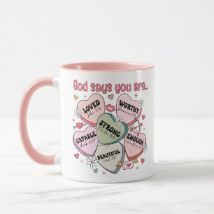 Mug Cœurs de bonbons de la Saint-Valentin Chrétiens