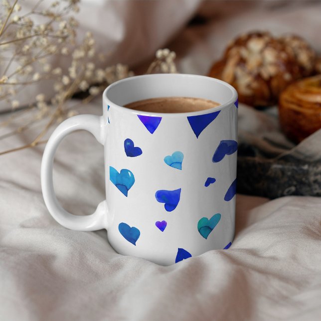 Mug Coeurs de la Saint Valentin - bleu (Créateur téléchargé)