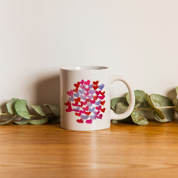 Mug Coeurs de la Saint Valentin - violet et viva magen