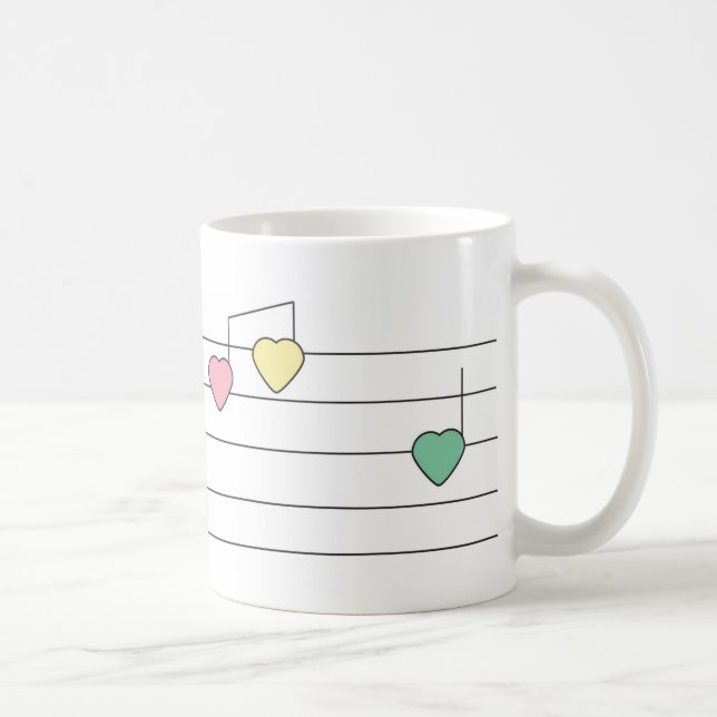 Mug Coeurs de musique (Droite)