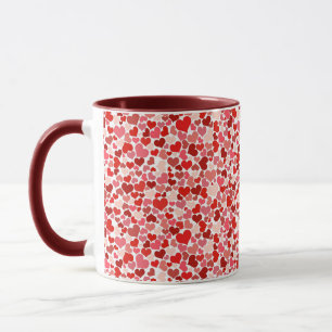 Mug Coeurs de rouge d'amour de jour de Valentines