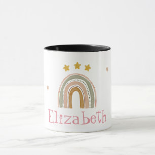 Mug Coeurs des étoiles arc-en-ciel mignons