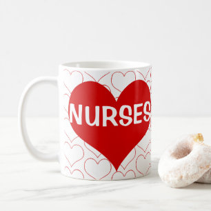 Mug Coeurs des infirmières d'amour
