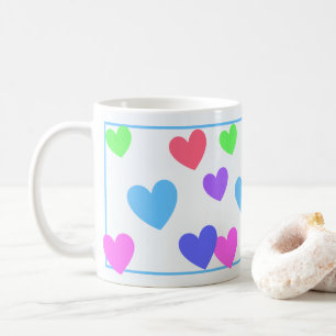 Mug Coeurs dorants - Couleurs Pastel Assorties sur Ble