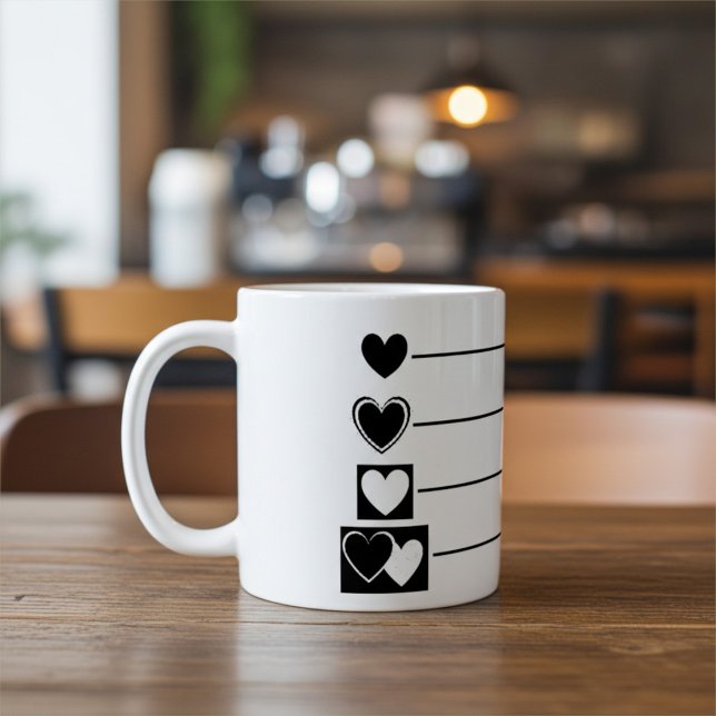 Mug Coeurs élégants, modernes et mignons (Créateur téléchargé)