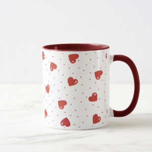 Mug Coeurs et pois rouges