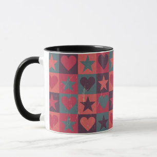 Mug Coeurs et rose de profil sous convention