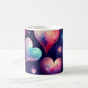 Mug Cœurs  Galaxie Aquarelle Saint Valentin  Art 