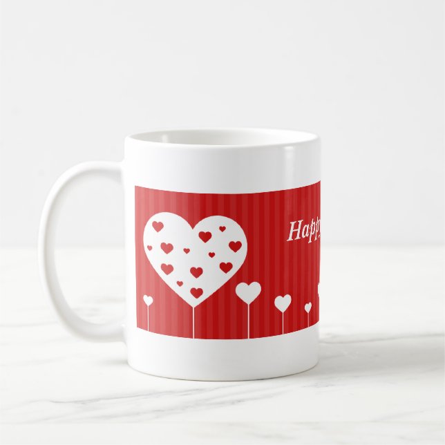 Mug Coeurs Heureuses Saintes-Valentin (Gauche)
