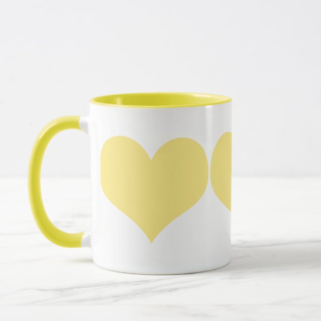 Mug Coeurs jaunes (Gauche)