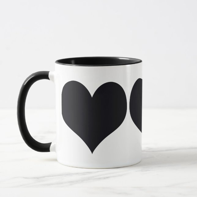 Mug Coeurs noirs (Gauche)