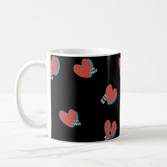Mug Coeurs, PAS pour vous | Power fille (Gauche)