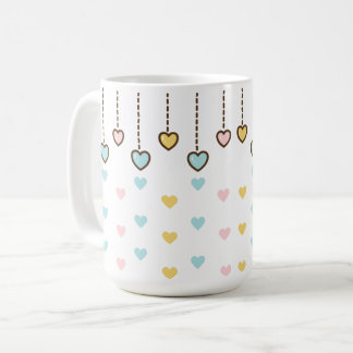 Mug Coeurs pastel.