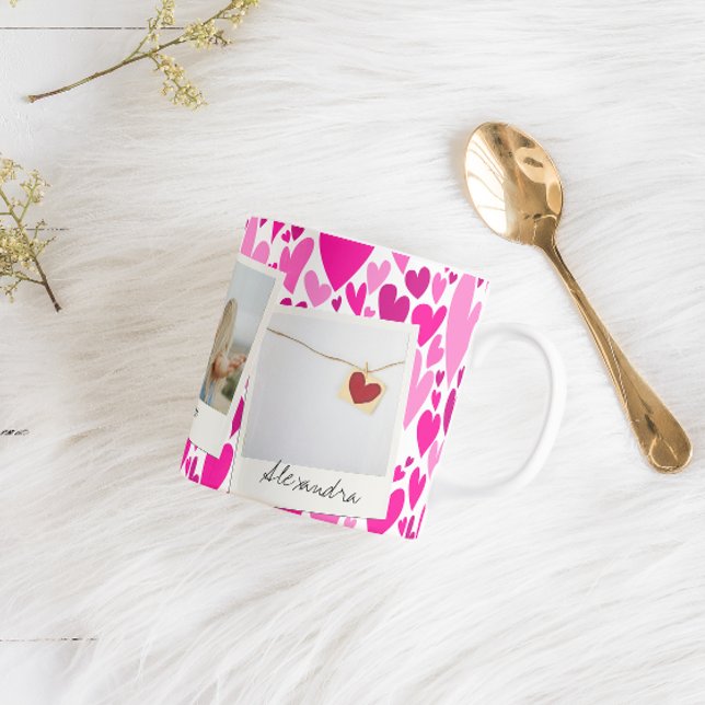Mug Coeurs roses super et romantiques Saint-Valentin P (Créateur téléchargé)