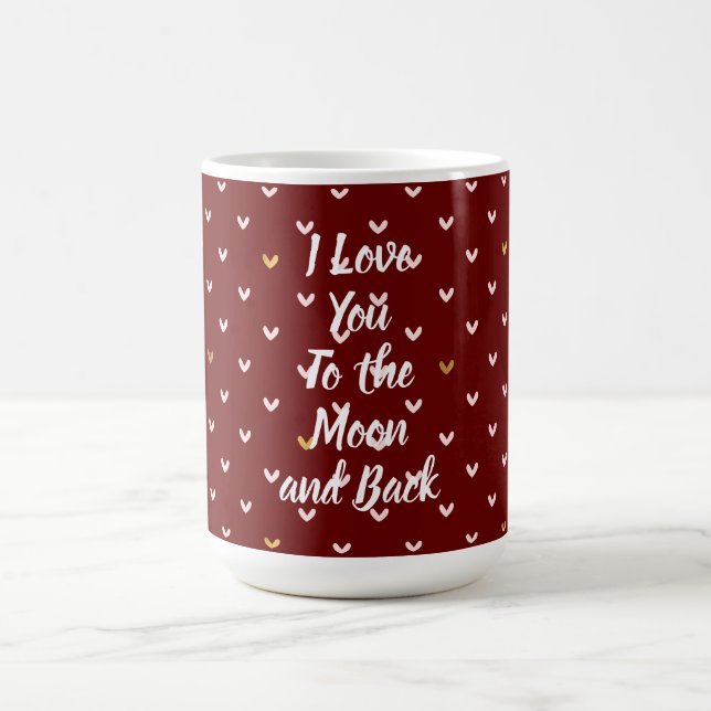 Mug Coeurs rouge rose rose or (Centre)