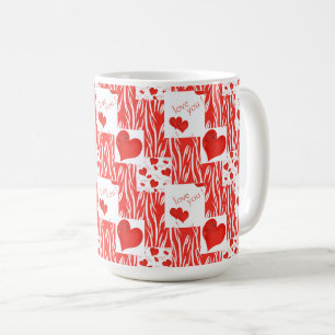 Mug Coeurs rouges, amour,