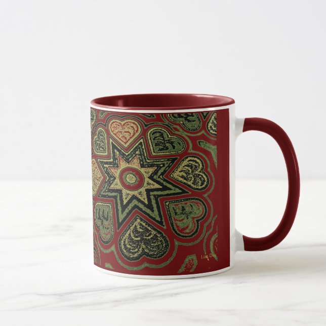 Mug 'Coeurs Rustiques' (Droite)