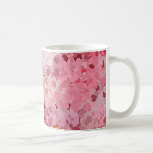 Mug Coeurs violet rouge rose Moderne Modèle élégant