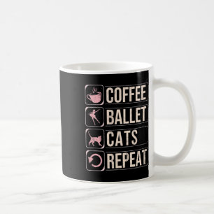 Mug Coffee Ballet Chats Répéter Danseuse Dansante Drôl
