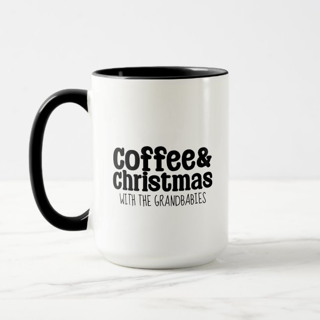Mug Coffee & Christmas With Your Own Custom Text (Gauche)