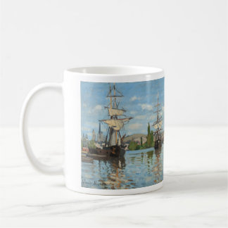 Mug coffee cup gallery art, ships riding on the seine