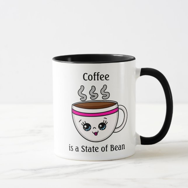Mug Coffee est une citation de l'état de Bean, amusant (Droite)