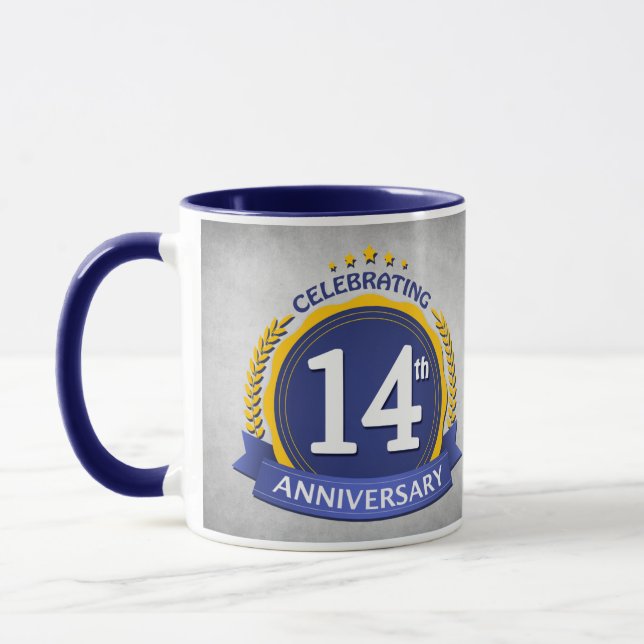 Mug Coffee Mug, 14e anniversaire Mariage (Gauche)