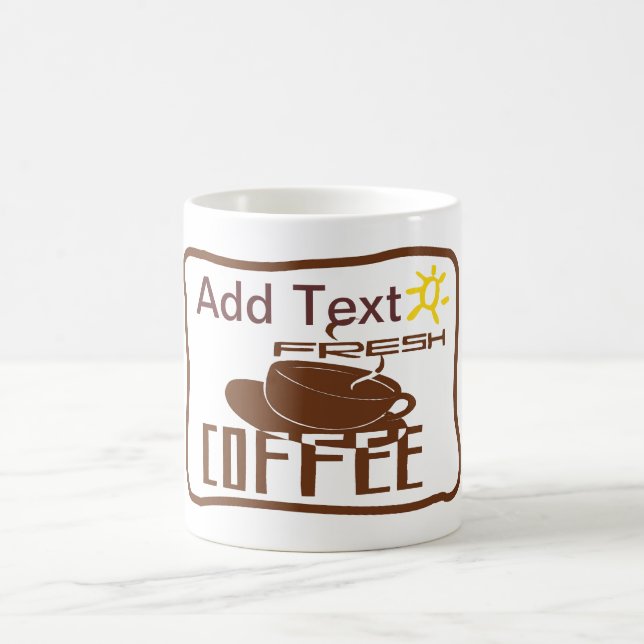 Mug Coffee Sign, ajouter un nom (Centre)