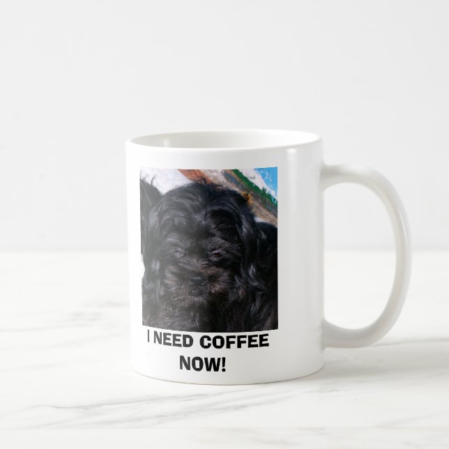 MUG COFFEEHAMISH, J'AI BESOIN DE CAFÉ MAINTENANT ! (Droite)