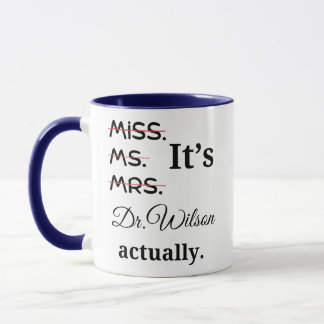 Mug Coffret personnalisé C'est Mlle Mme Dr En fait Caf