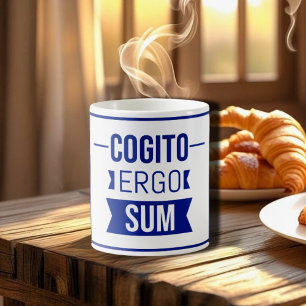 Mug Cogito ergo sum - phrase latine
